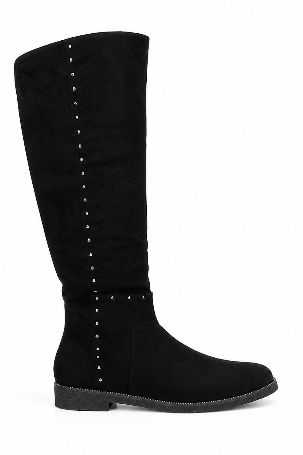 Over The Knee Stud Detail Flat Boots