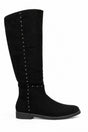 Over The Knee Stud Detail Flat Boots