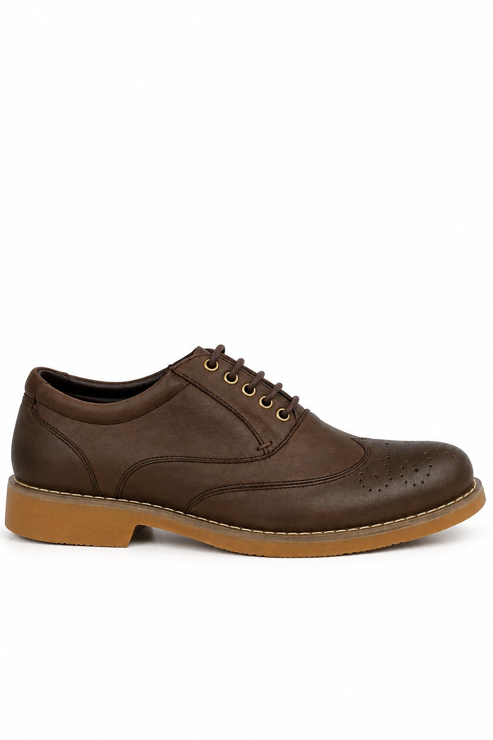 Leather Lace Up Touch Fastening School Trainers