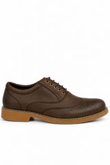 Leather Lace Up Touch Fastening School Trainers