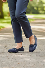 Leather Elastic Strap Comfort Ballerina Shoes