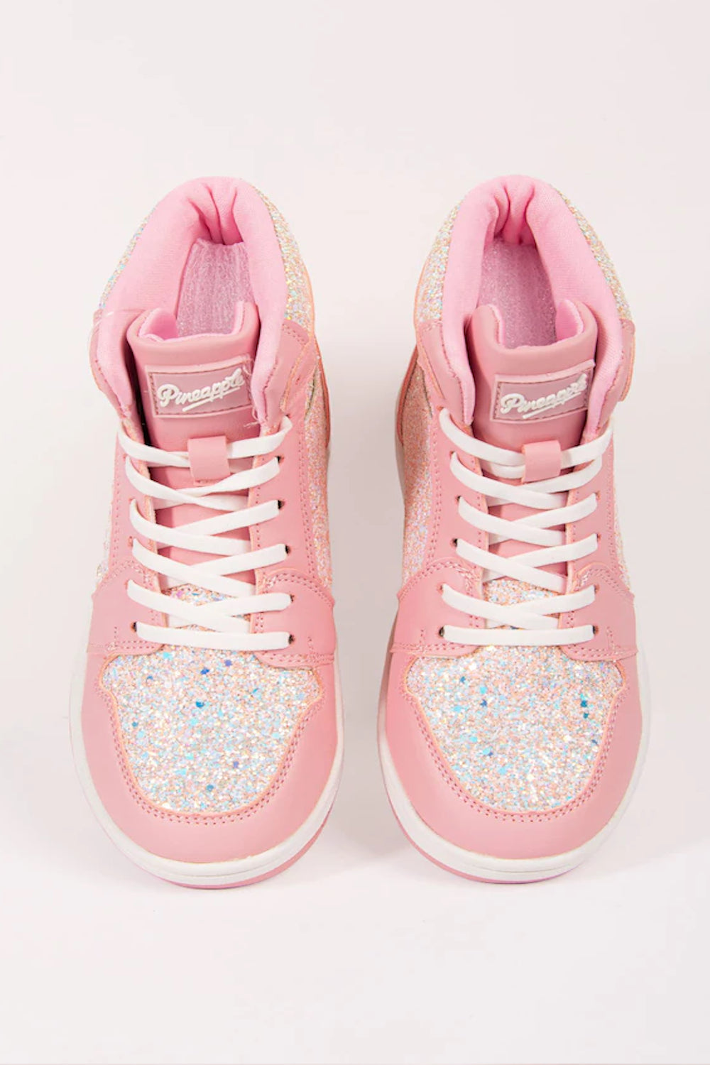 Glitter High-Top Trainers with Star Cut-Out Detail