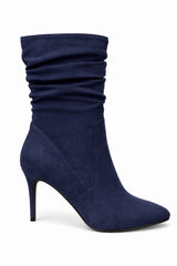 Slouch Stiletto Heel Ankle Boots with Pointed Toe