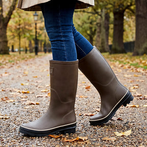 Elle Sport Contrast Trim Tall Wellington Boots