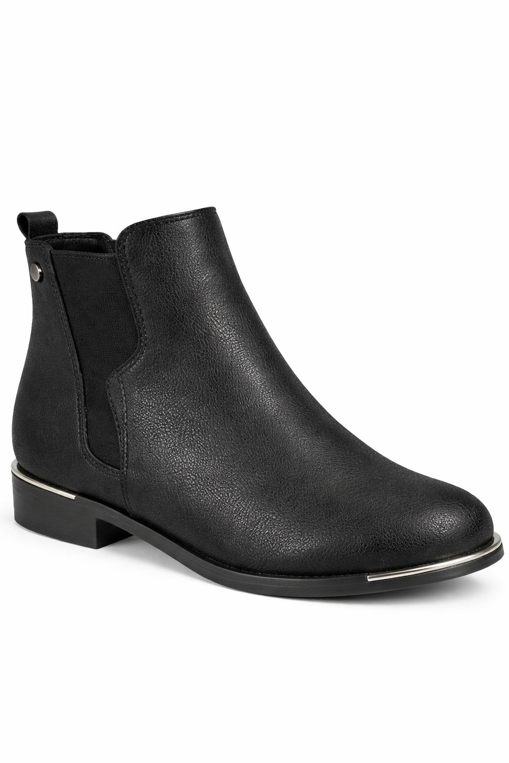 Chelsea Ankle Boot – Classic Slip-On Faux Leather Boot with Low Heel