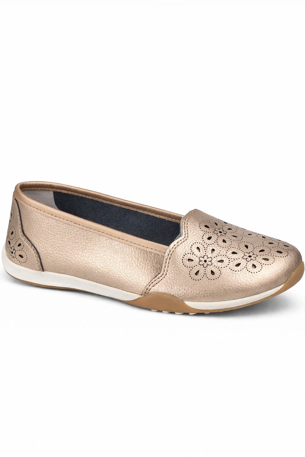 Laser Cut Faux Leather Pumps