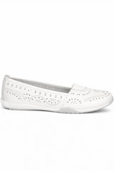 Leather Slip On Laser Cut Comfort Shoe