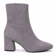 Block Heel Ankle Boot with Almond Toe