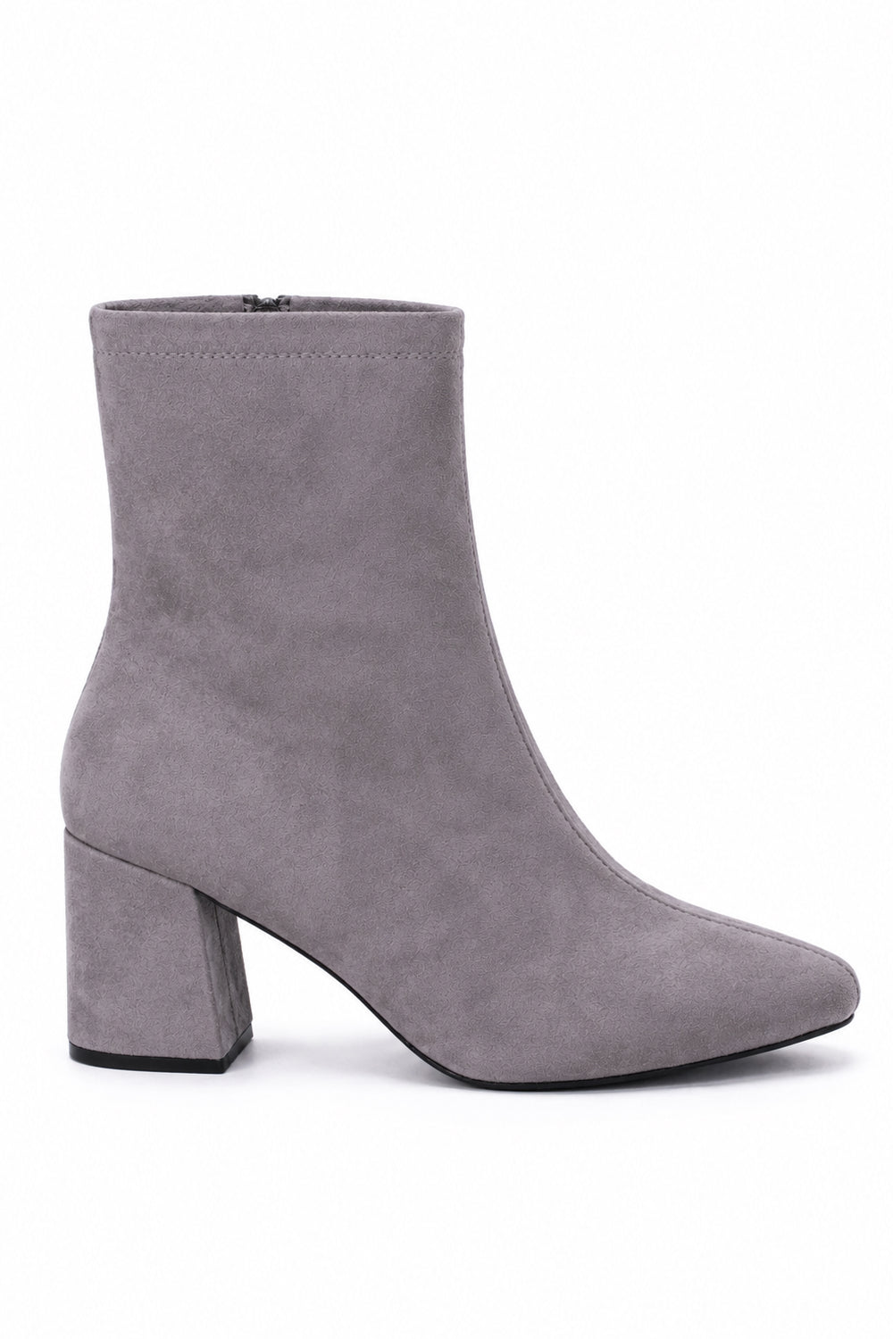 Block Heel Ankle Boot with Almond Toe