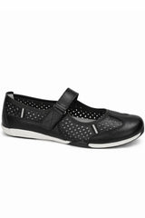 Leather Touch Fastening Perforated Comfort Shoe