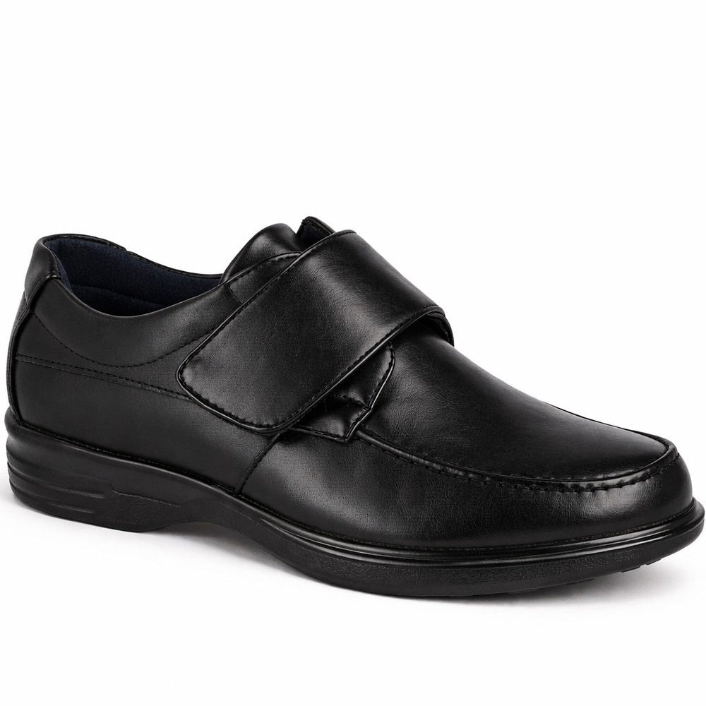 Touch Fastening Formal Shoes Stitched Apron Detail
