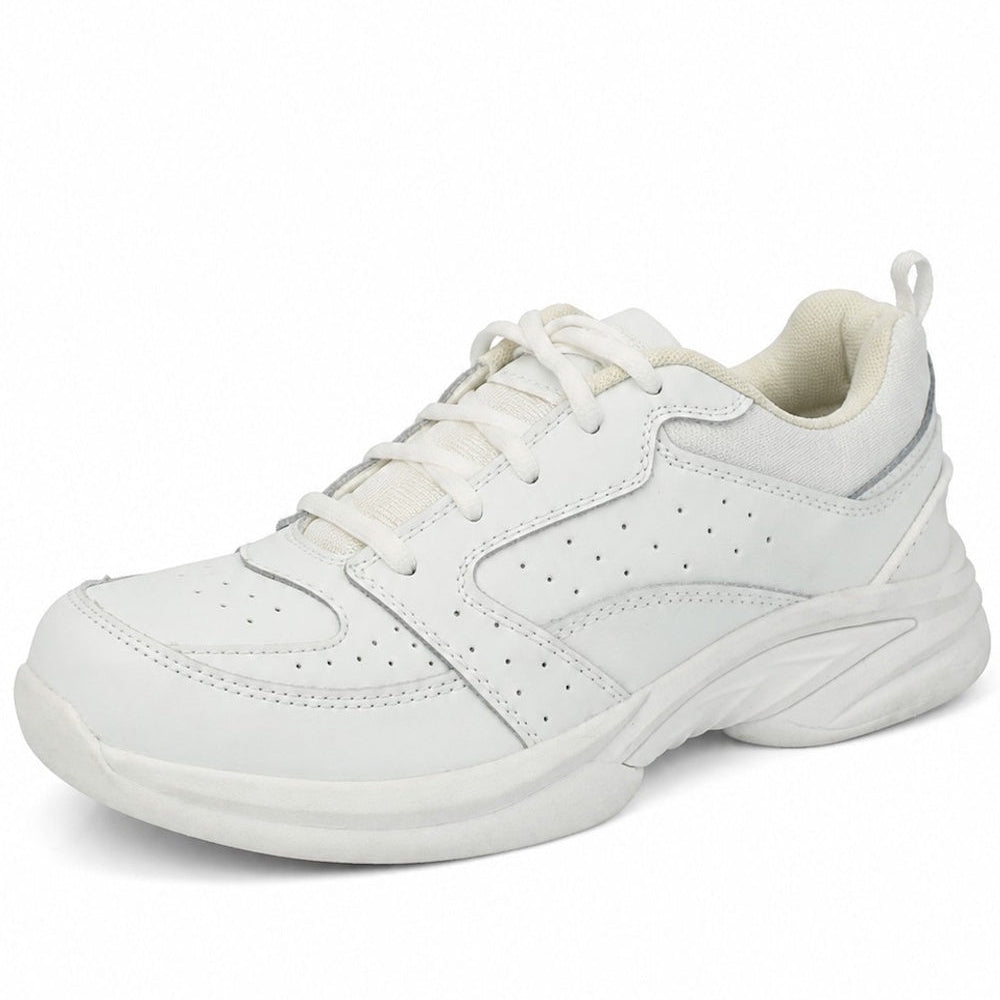 Leather Double Strap Touch Fastening School Trainers
