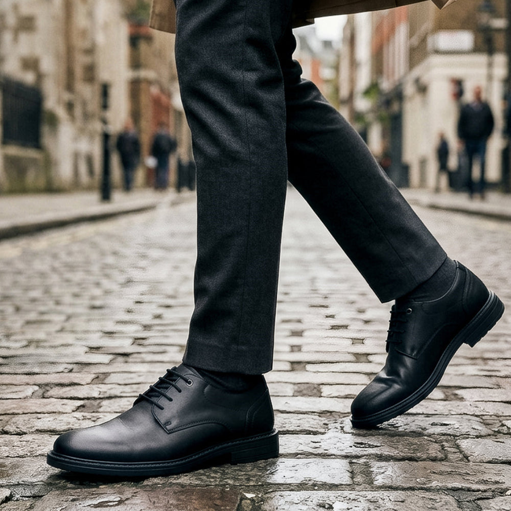 Classic Lace Up Derby Shoe Stitched Sole