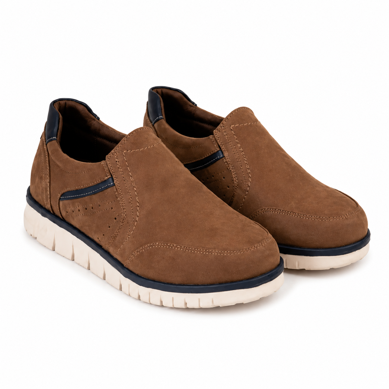 Cushion Walk Men's Lightweight Comfort Slip-On Shoes – Tan