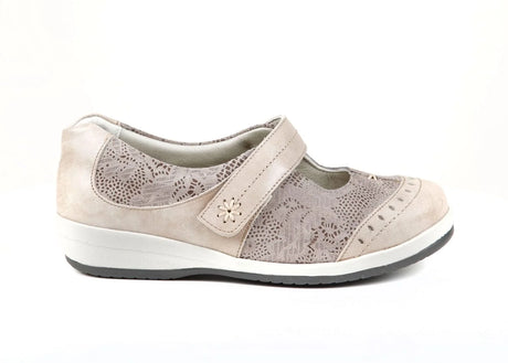 Sandpiper Women Filton Ladies Extra-Wide Shoe for High Instep - Beige