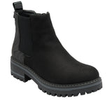Lotus Black & Zebra-Print Prescott Ankle Boots