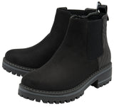 Lotus Black & Zebra-Print Prescott Ankle Boots