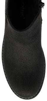 Lotus Black & Zebra-Print Prescott Ankle Boots