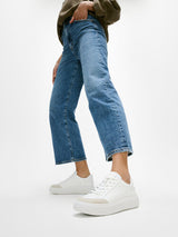 FitFlop RTG Leather/Suede Trainers - Urban White