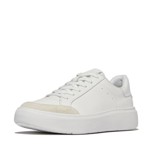 FitFlop RTG Leather/Suede Trainers - Urban White