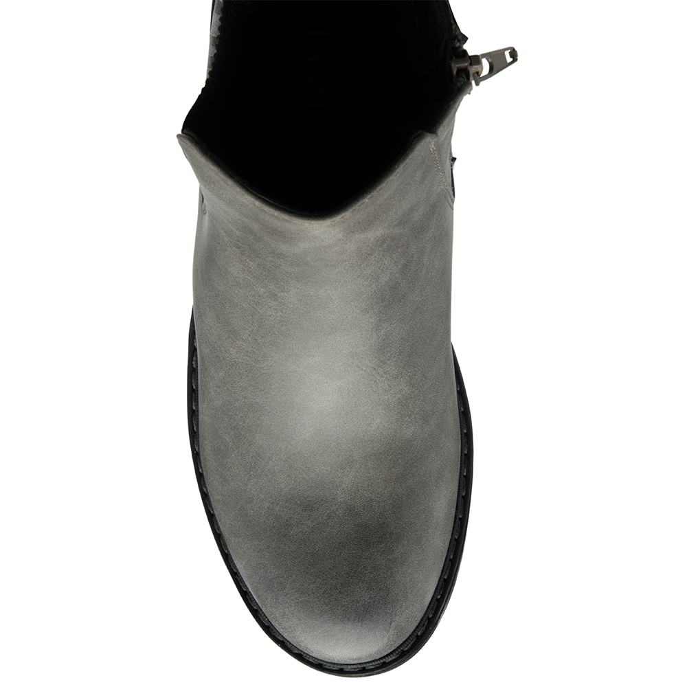 Lotus Grey & Zebra-Print Prescott Ankle Boots