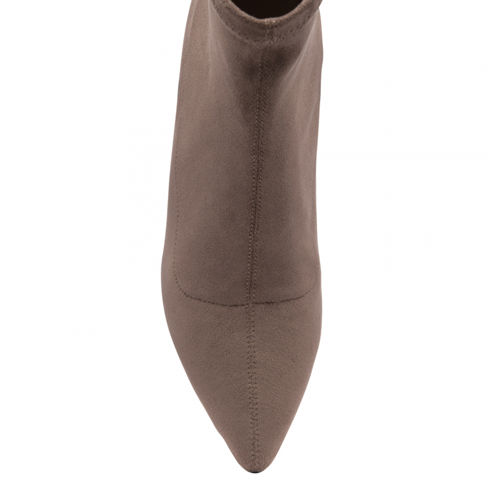 Ravel Madruga Pointed-Toe Sock Boots - Brown