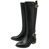 Lotus Black Freya Knee High Boots