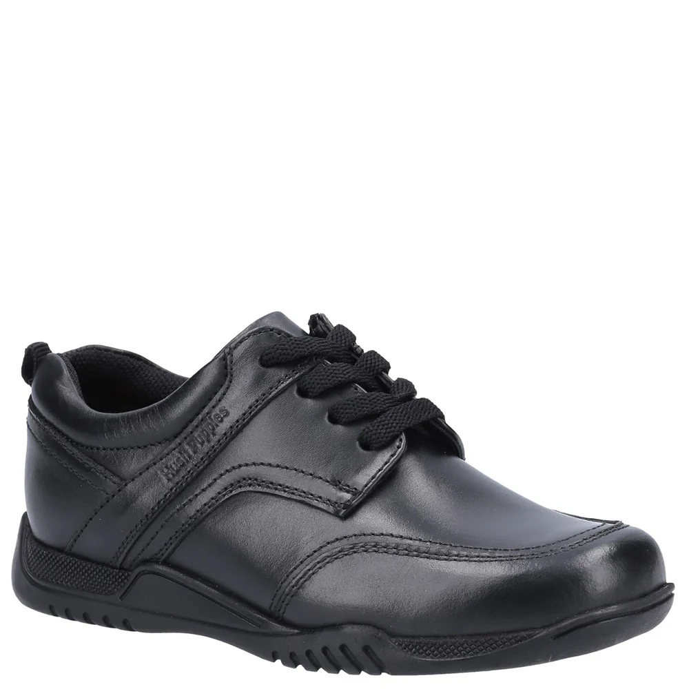 Hush Puppies Black Harvey Senior School Shoes