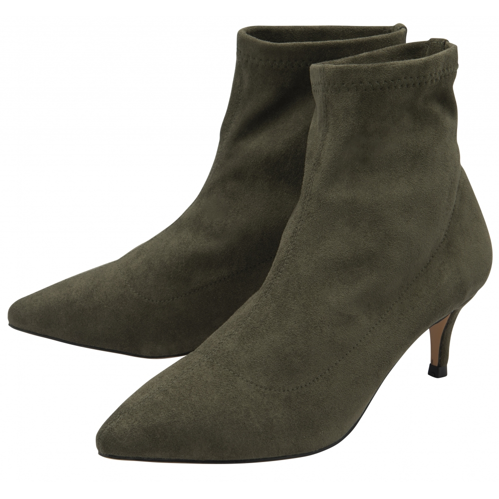 Ravel Madruga Pointed-Toe Sock Boots - Green