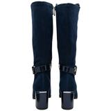 Lotus Navy Harwin Heeled Knee High Boots