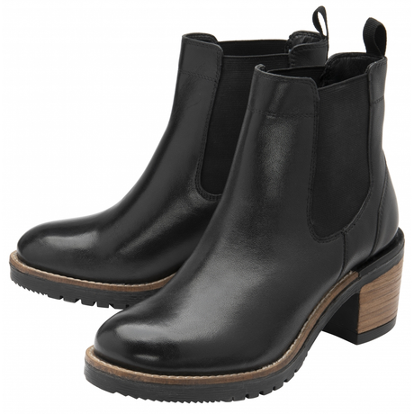 Ravel Leather Bray Pull-On Ankle Boots - Black