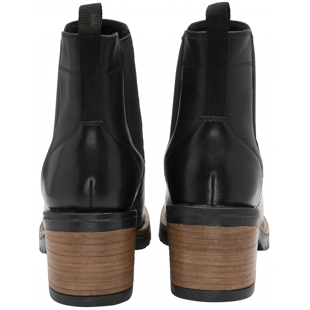 Ravel Leather Bray Pull-On Ankle Boots - Black