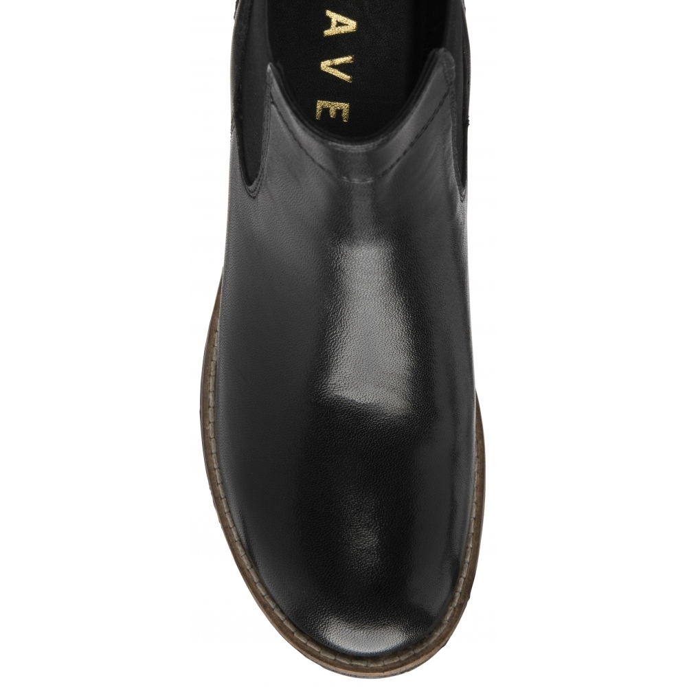 Ravel Leather Bray Pull-On Ankle Boots - Black