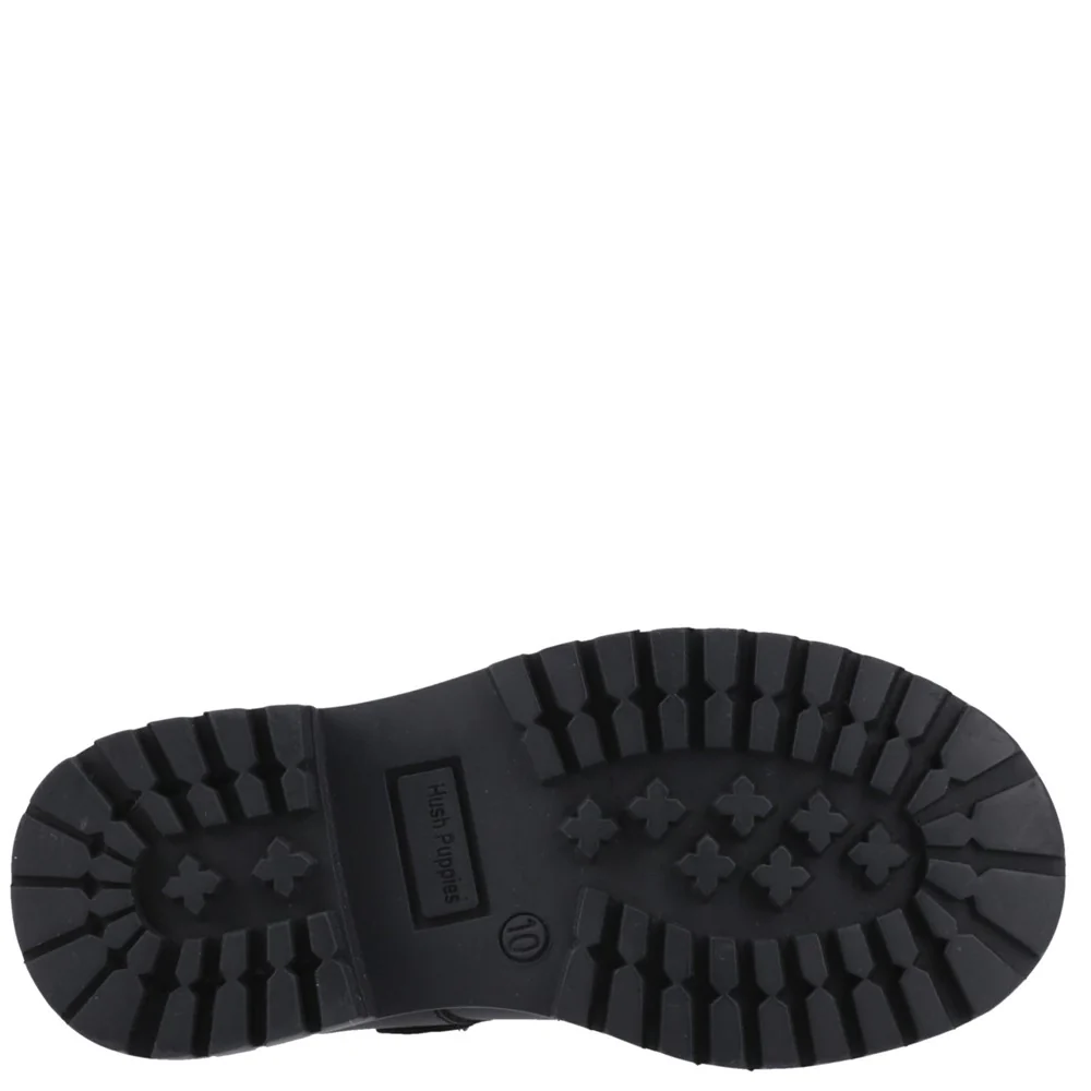 Hush Puppies Girls Aurora Junior School Shoes - Black