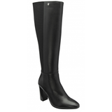 Ravel Leather Bywell Heeled Knee High Boots - Black