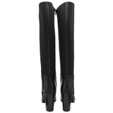 Ravel Leather Bywell Heeled Knee High Boots - Black