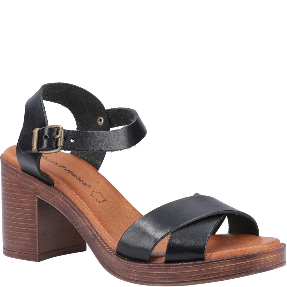 Hush Puppies Women Georgia Sandals - Black/Tan