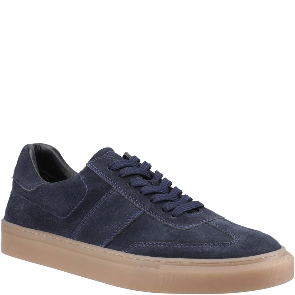 Hush Puppies Men Suede Riley Trainers - Navy