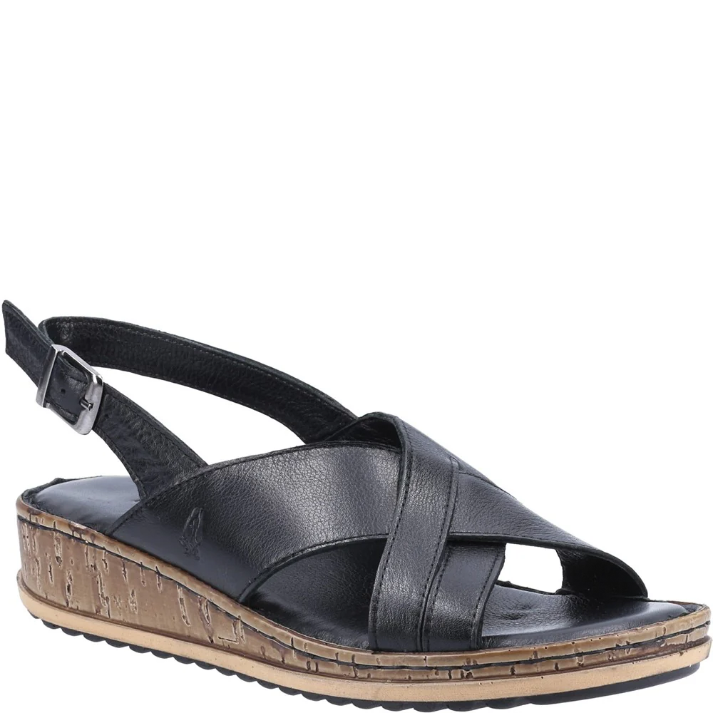 Hush Puppies Women Elena Crossover Wedges - Black