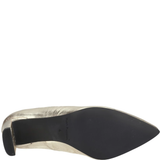 Hush Puppies Olivia Leather Court Shoes - Gold