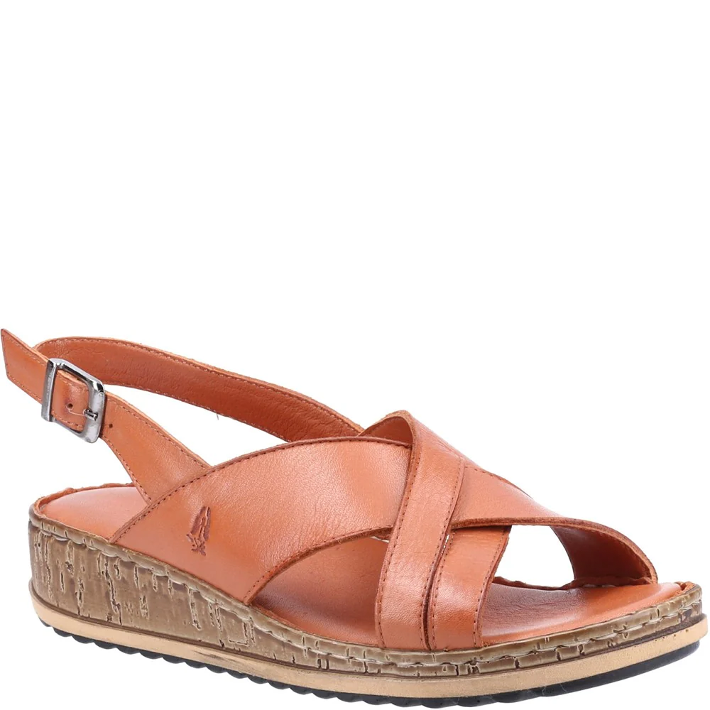 Hush Puppies Women Elena Crossover Wedges - Tan