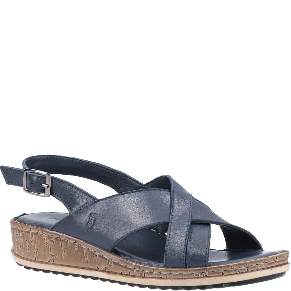 Hush Puppies Women Elena Crossover Wedges - Navy