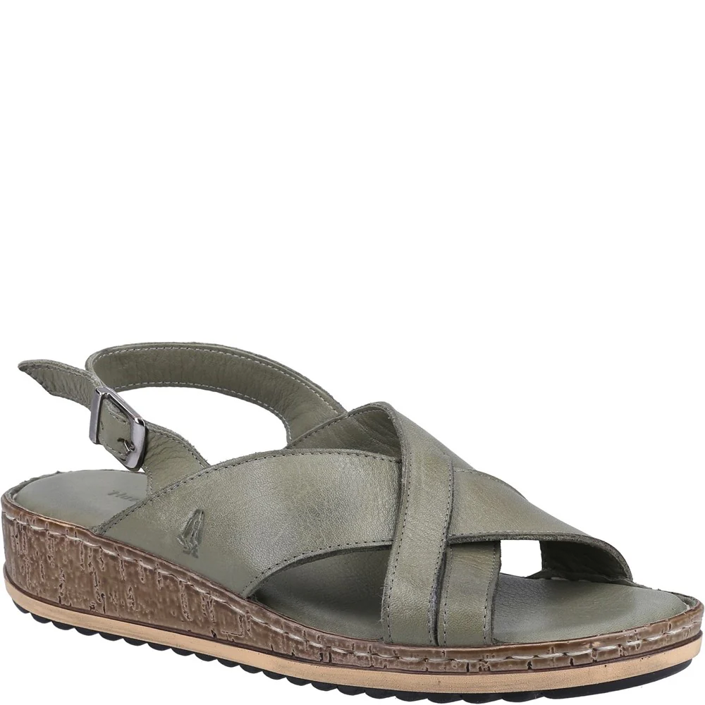 Hush Puppies Women Elena Crossover Wedges - Olive