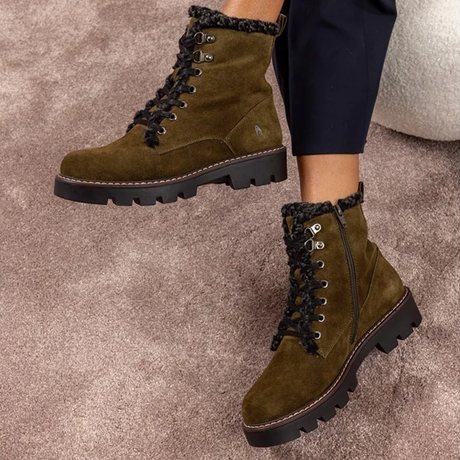 Hush Puppies Women Aurelia Ankle Boots - Khaki