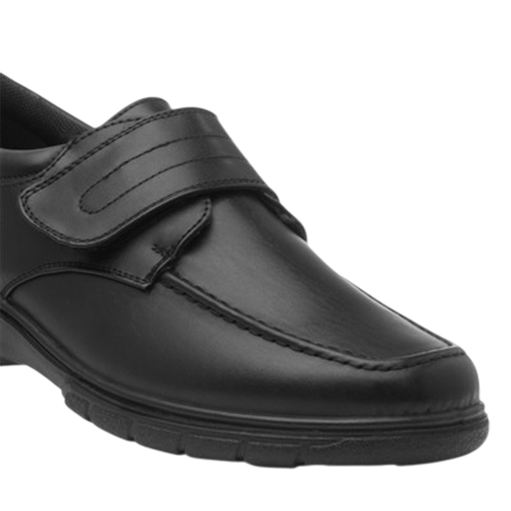 Cushion Walk Mens Touch Fasten Comfort Shoes - Black