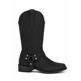 Women Cowboy Mid Calf Boots with Embroidered Detail