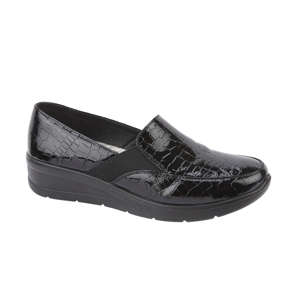 Patent Slip On Extra Comfort Shoe