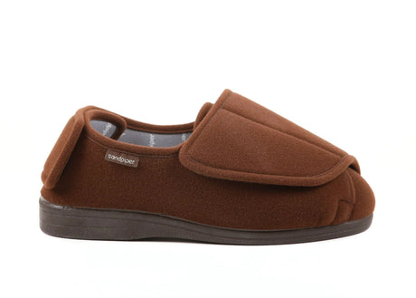 Sandpiper Walter Men’s Extra-Wide Fold-Flat Slipper - Brown