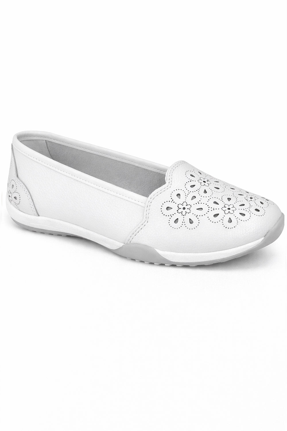 Laser Cut Faux Leather Pumps