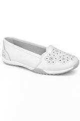 Laser Cut Faux Leather Pumps